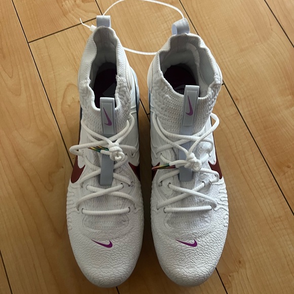 Nike Alpha Huarache NXT Baseball Cleats DJ6517-106 Men's Sz 13 White Rainbow - Picture 2 of 5